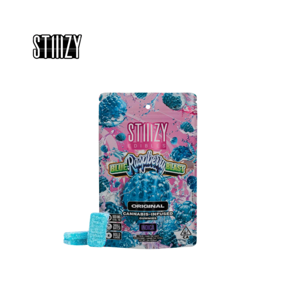 BLUE RASPBERRY BLAST 100MG 10 PACK GUMMIES