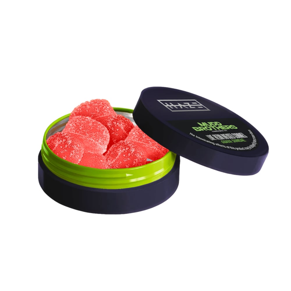 Haze x Mudd Brothers - Guava Sundae (I) Live Resin Gummies (100mg 20pk)