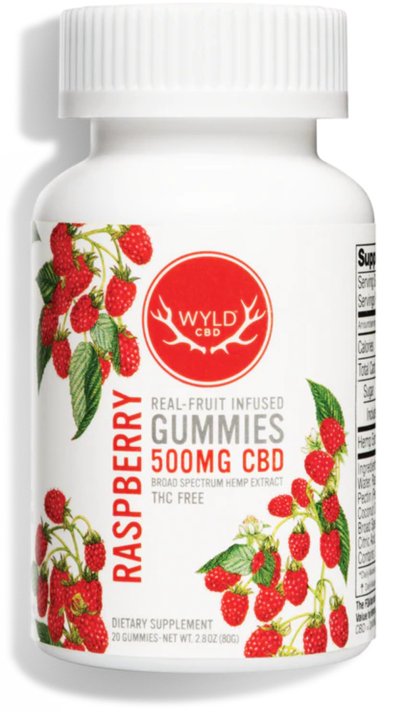 500mg Raspberry CBD Gummies (20-pack)