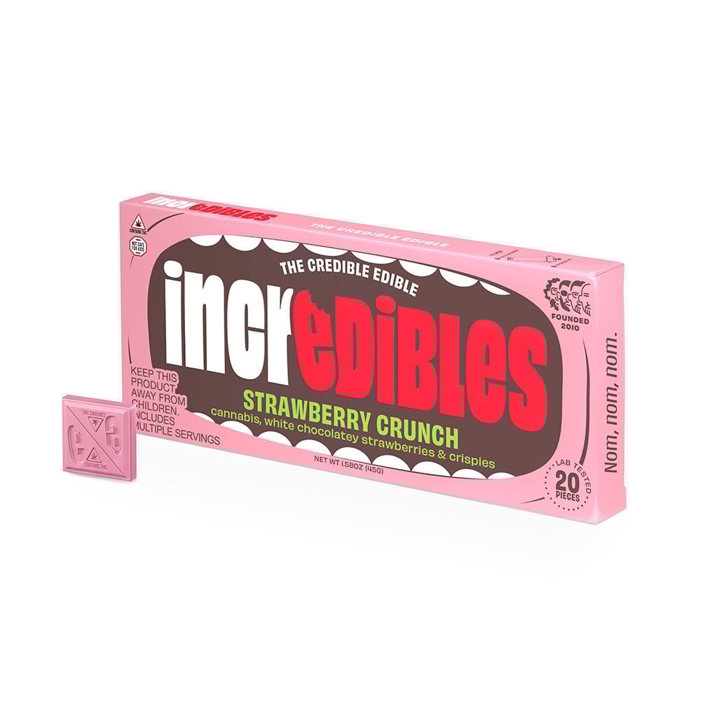 Incredibles - Strawberry Crunch Bar (100mg 20pk) Incredibles - Strawberry Crunch Bar (100mg 20pk)
