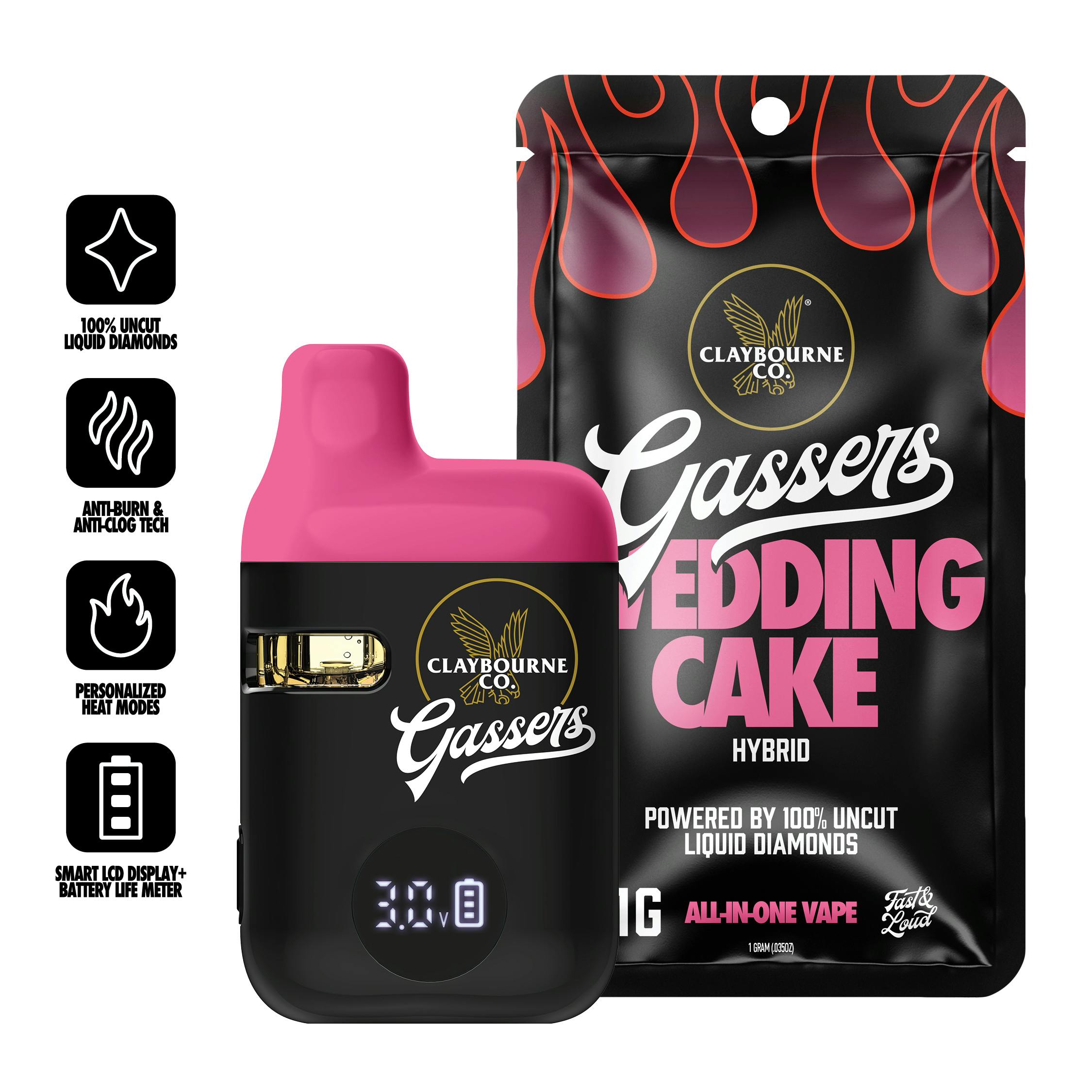 Wedding Cake  (1g) - Gassers All-In-One Liquid Diamonds Vape
