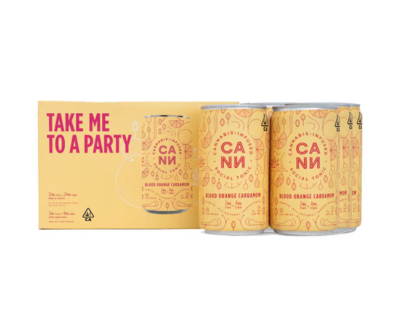 Blood Orange Cardamom 6pk (2mg THC, 4mg CBD per can)