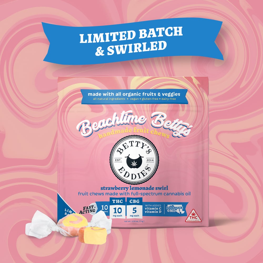 Beachtime Betty's - Strawberry Lemonade [10pk] (100mg THC/50mg CBG)