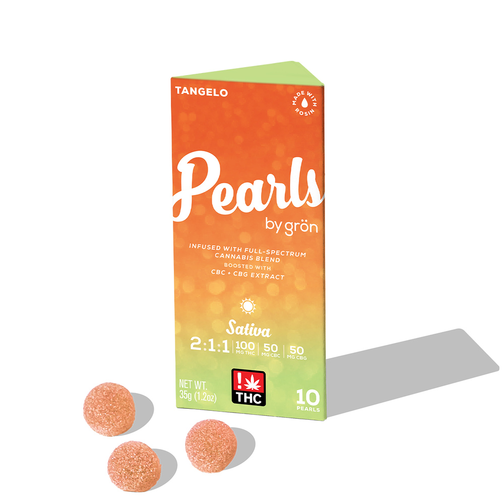 2:1:1 Tangelo Pearls - Sativa (100mg THC/50mg CBC/50mg CBG)