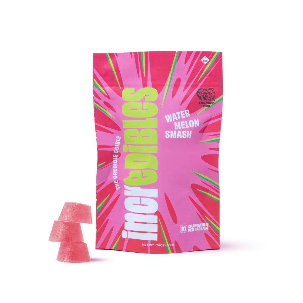 Incredibles - Hemp Derived - Watermelon Smash 10mg THC Gummies 10pk