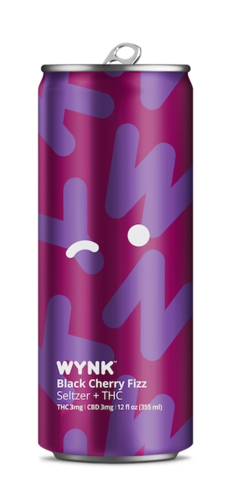 Wynk - Hemp Derived Black Cherry Fizz 12oz (3mg THC 3mg CBD)