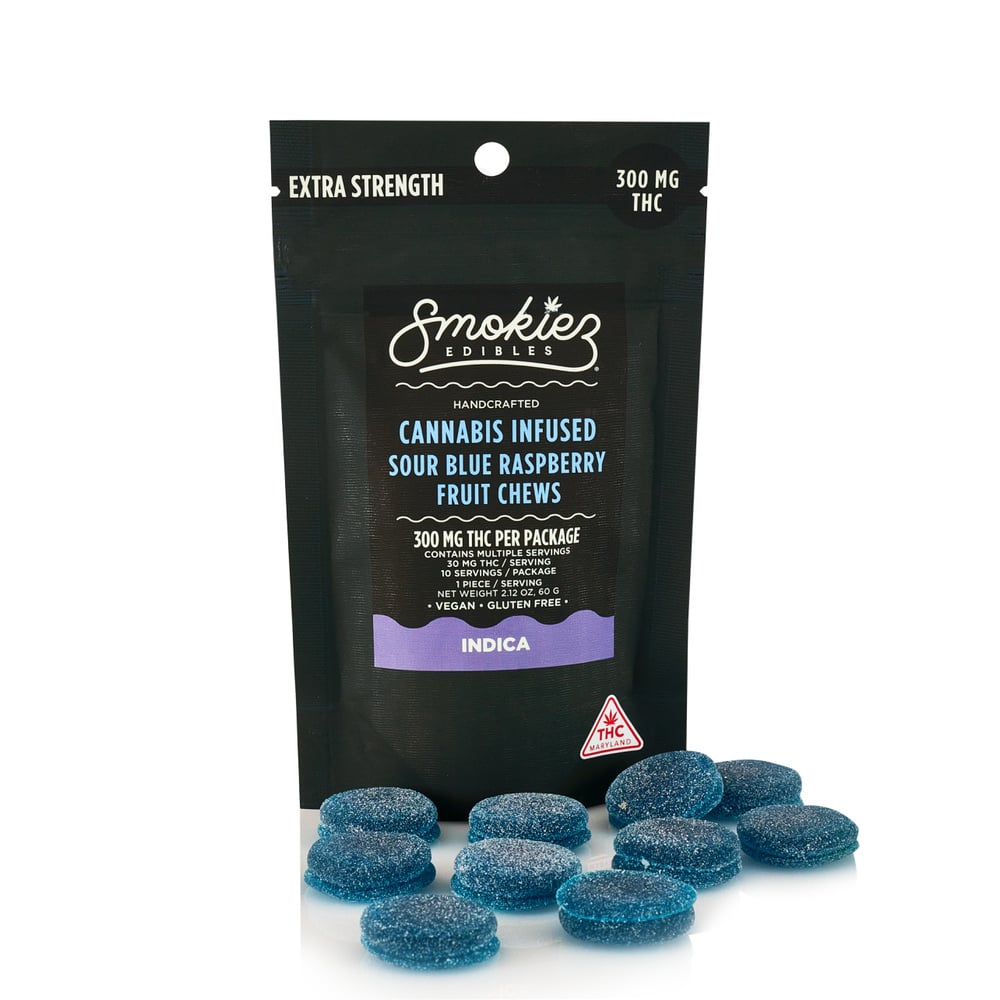 Sour Blue Raspberry - Indica [10pk] (300mg)