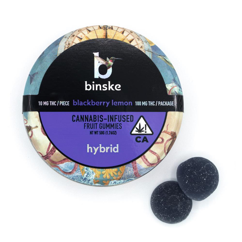 Blackberry Lemon (100mg) Binske Vegan Fruit Gummies Jane