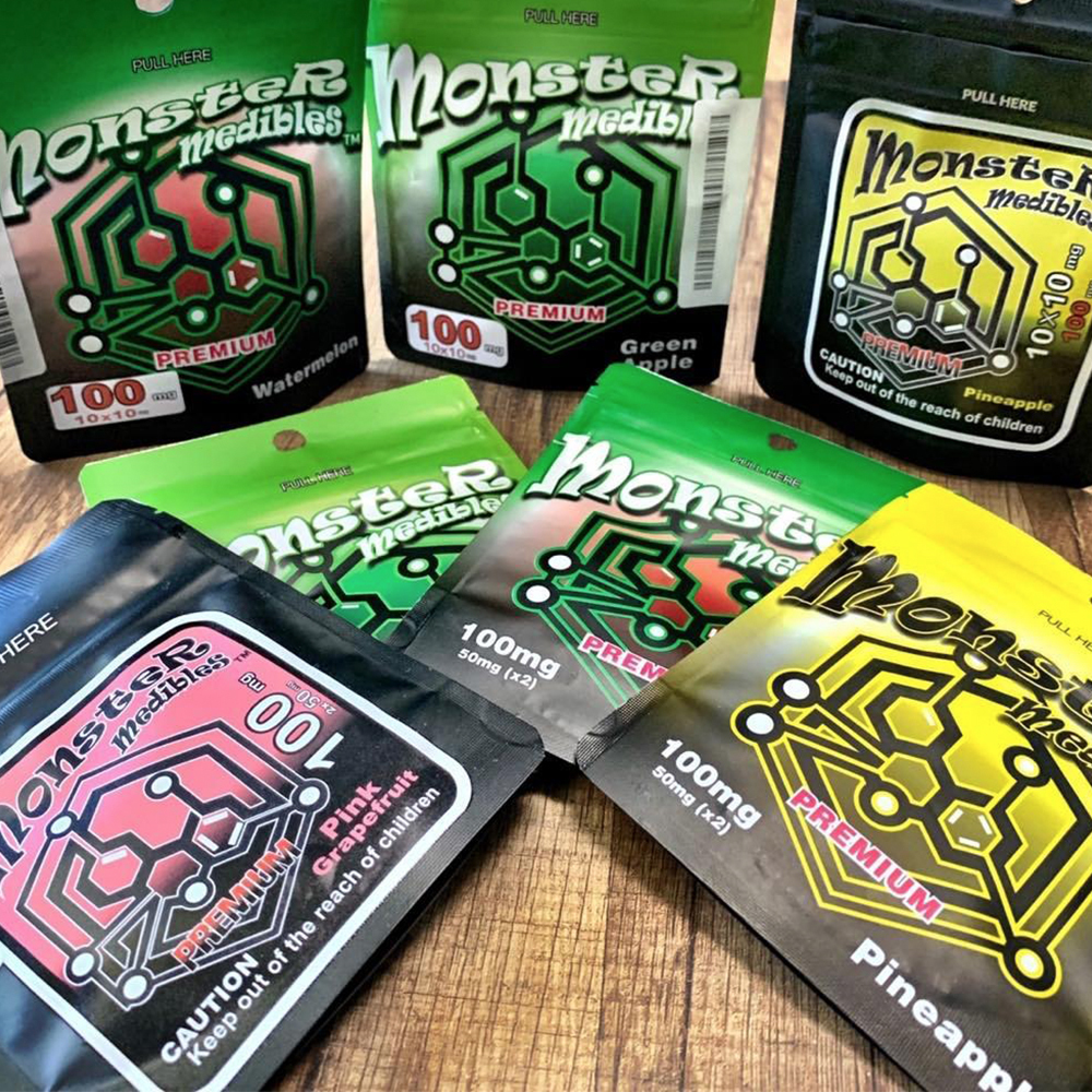 Strawberry [5pk] (40mg) Monster Xtracts Gummies Jane
