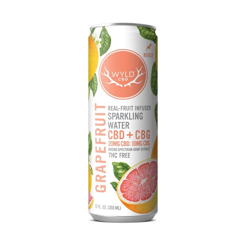 Hemp Derived CBG Sparkling Water Grapefruit