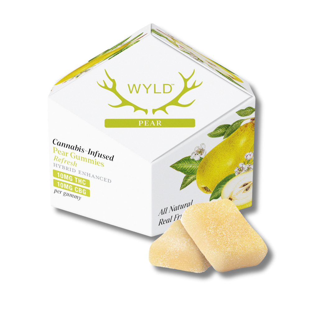 Pear 1:1 CBG + Hybrid Enhanced Gummies | 100mg THC:100mg CBG (10mg : 10mg each)
