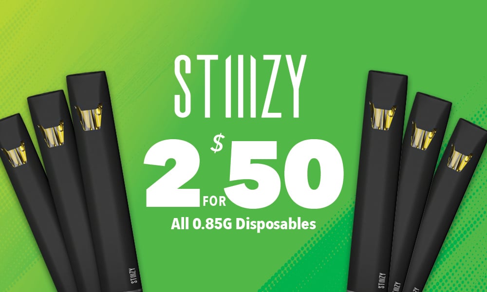 Stiiizy .85g Disposables 2 for $50 special