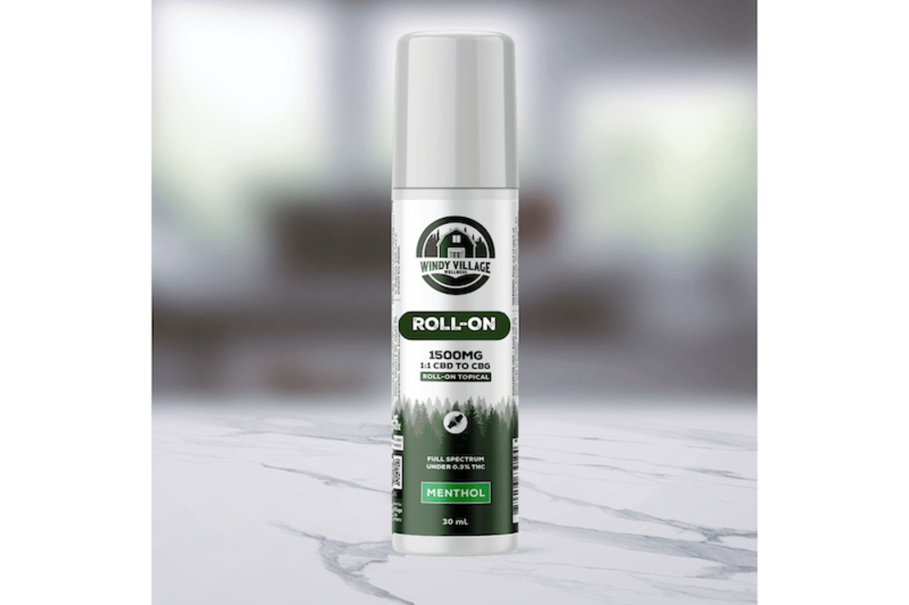Windy Village - Hemp-Derived CBG:CBD Menthol Roll-On (1500mg 30mL)