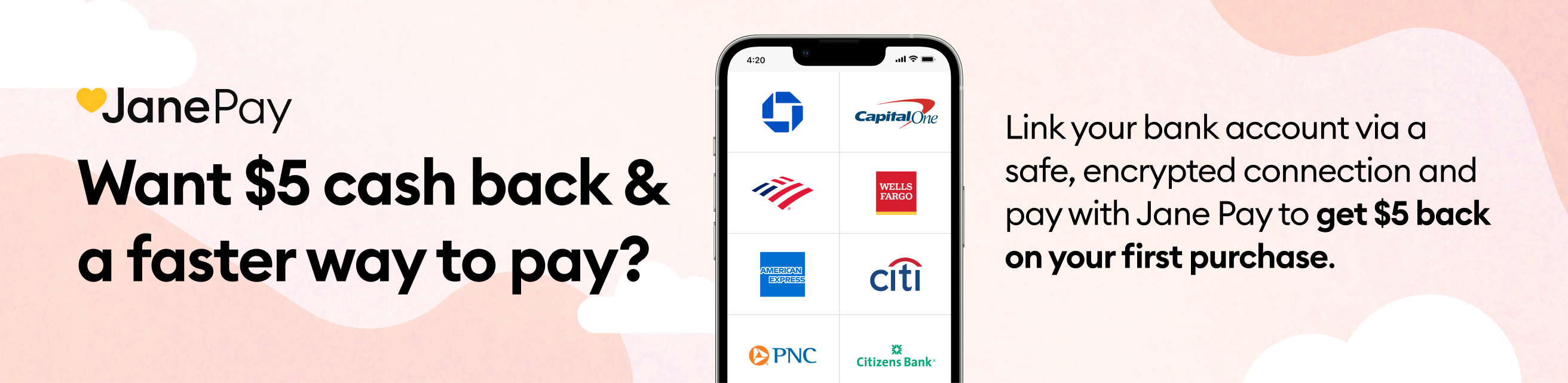 Get $5 back on your first Jane Pay purchase (powered by Aeropay). Your reward is paid via ACH to your linked bank account within 7-10 business days. Track it anytime at pay.aero.inc/hi under Activity. Questions? Contact Aeropay at support@aeropay.com.