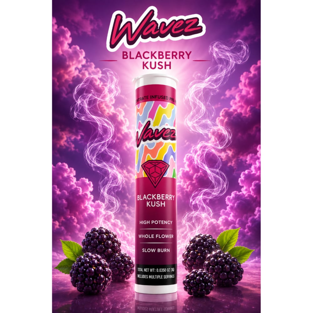 Wavez - Blackberry Kush Infused Pre-Roll (1g)
