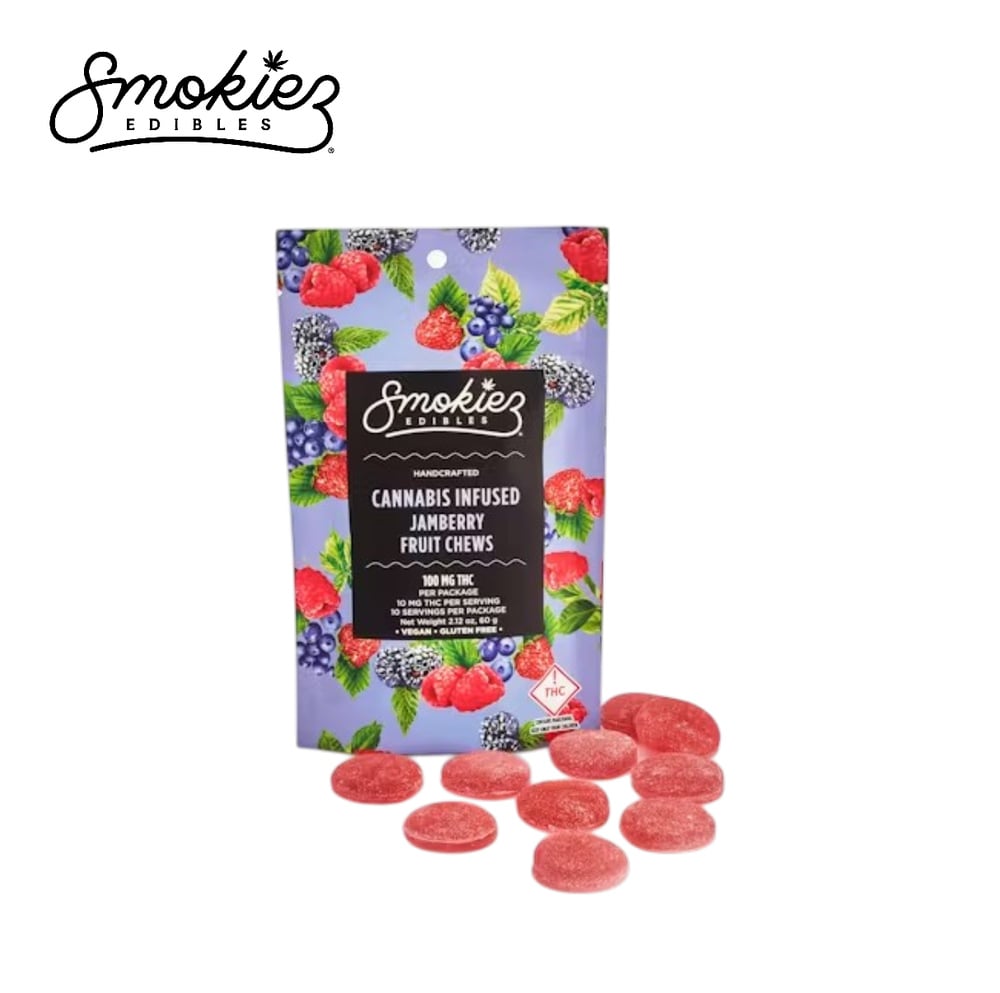 JAMBERRY 1:1 THC:CBN 100MG 10 PACK FRUIT CHEWS
