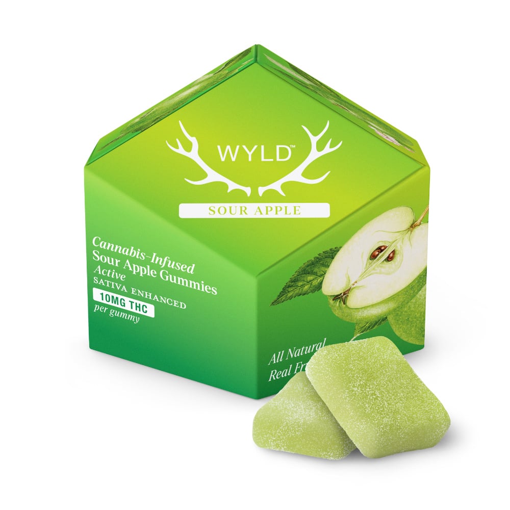 Sour Apple Sativa Enhanced Gummies | 100mg