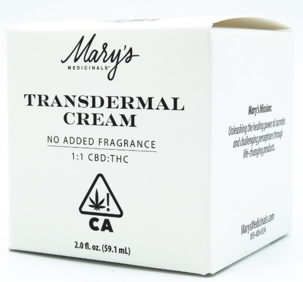 1:1 Relief Cream - No Fragrance Added [2fl oz] (100mg CBD/100mg THC)