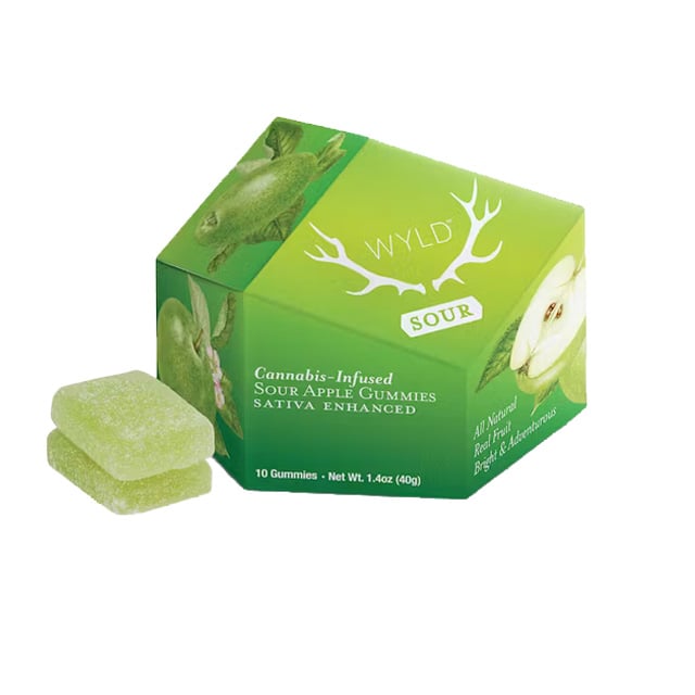 Sour Apple Sativa Enhanced Gummies | 100mg