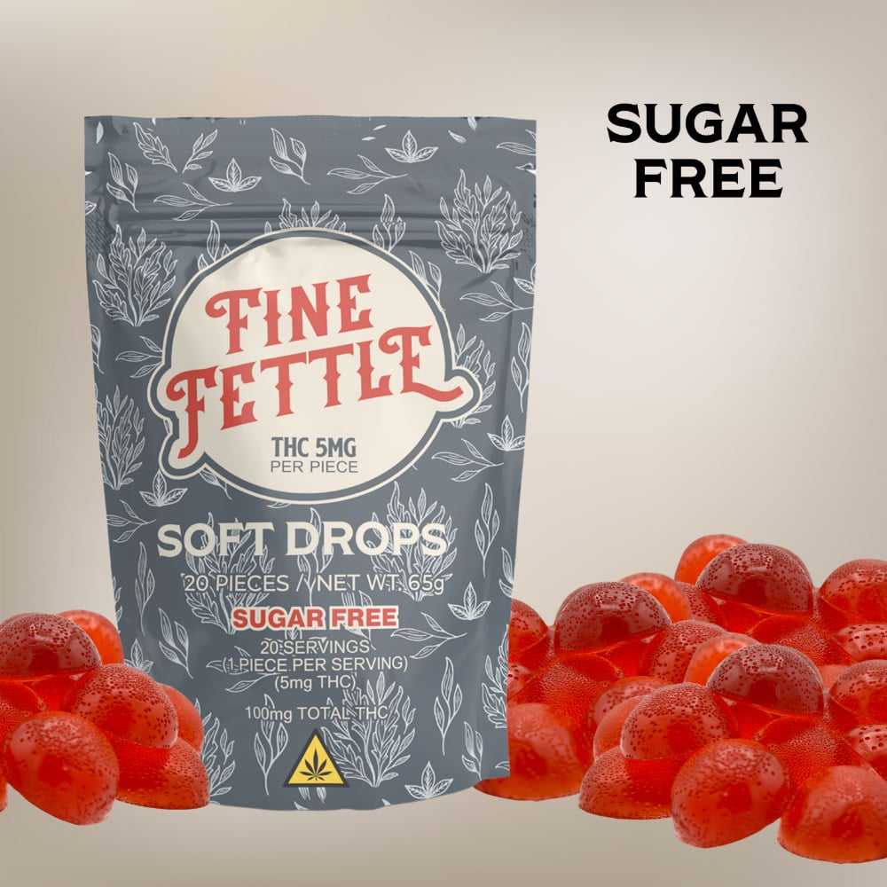 FFD - Sugar Free Raspberry Soft Drops 100mg THC 20pk