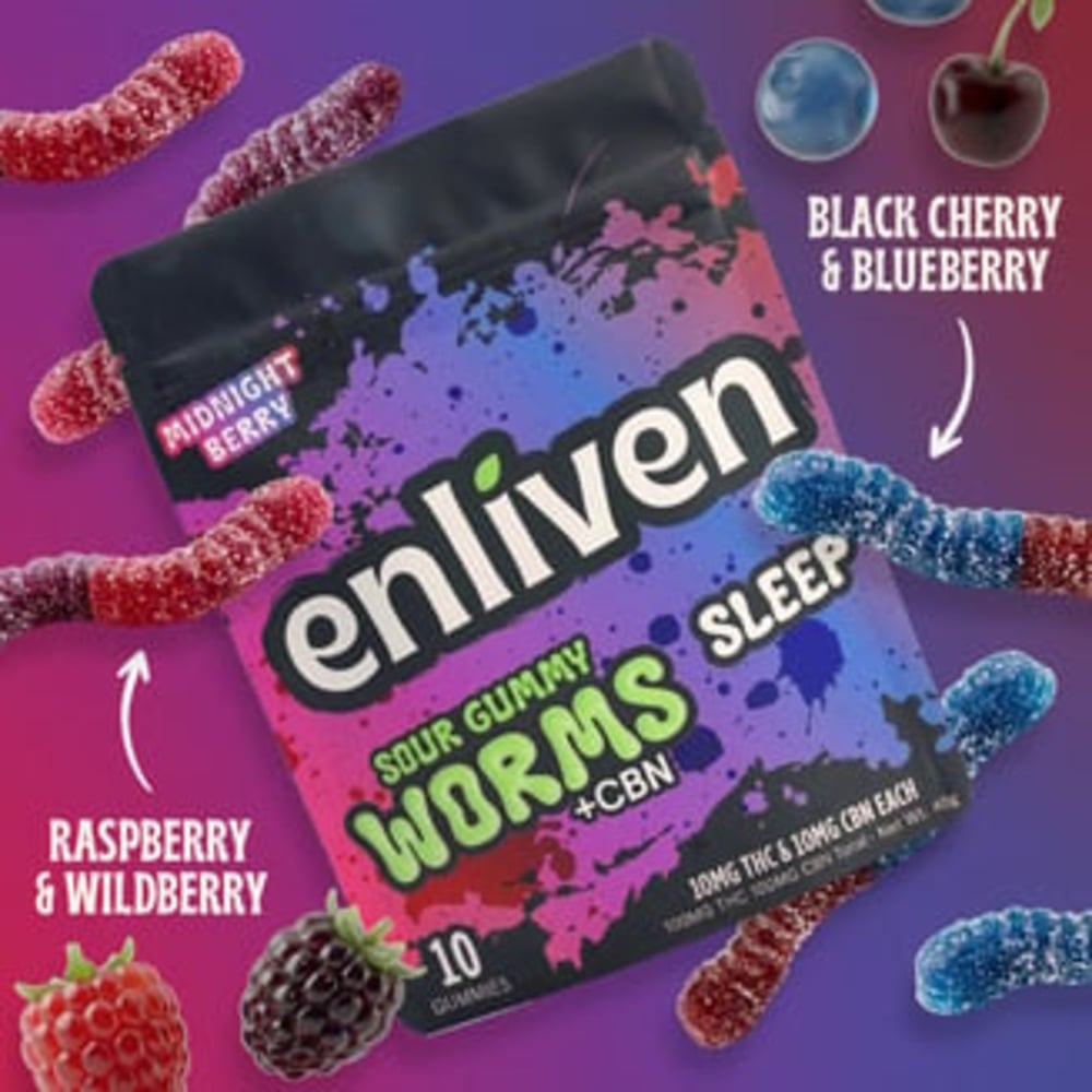 Sour Gummy Worms - Sleep [10pk] (100mg THC/100mg CBN)