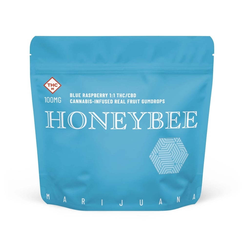 Blue Raspberry 1:1 Gumdrops [20pk] (100mg THC/100mg CBD)