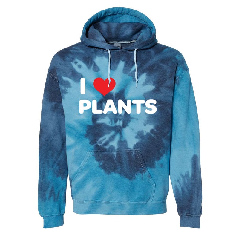 I Love Plants Tie-Dye Hoodie [2XL]