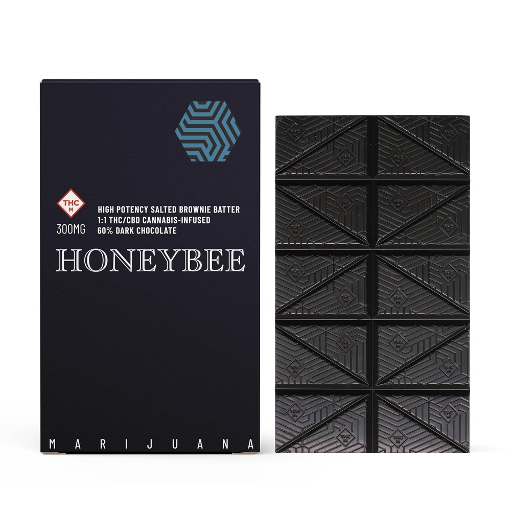 High Potency Salted Brownie Batter 1:1 Dark Chocolate [10pk] (300mg THC/300mg CBD)