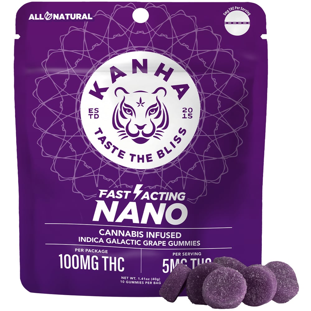 Kanha - Indica Galactic Grape NANO Gummies (100mg 10pk)