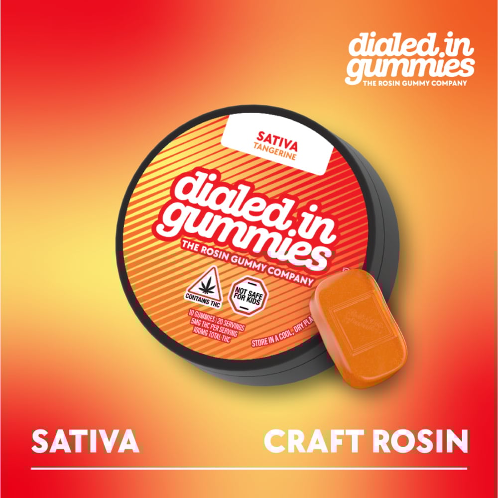 Dialed In - Tangerine Classic Rosin Gummies (100mg 10pk)