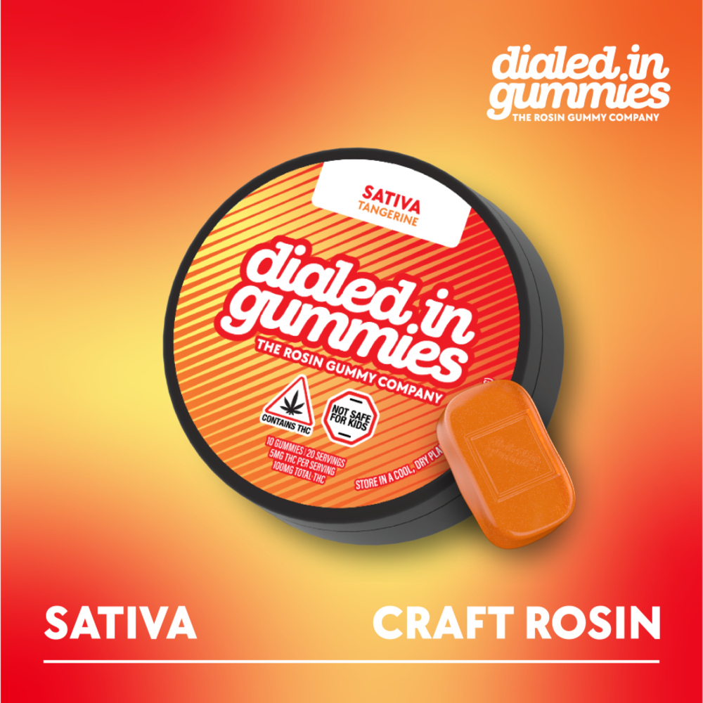 Dialed In - Tangerine Classic Rosin Gummies (100mg 10pk)