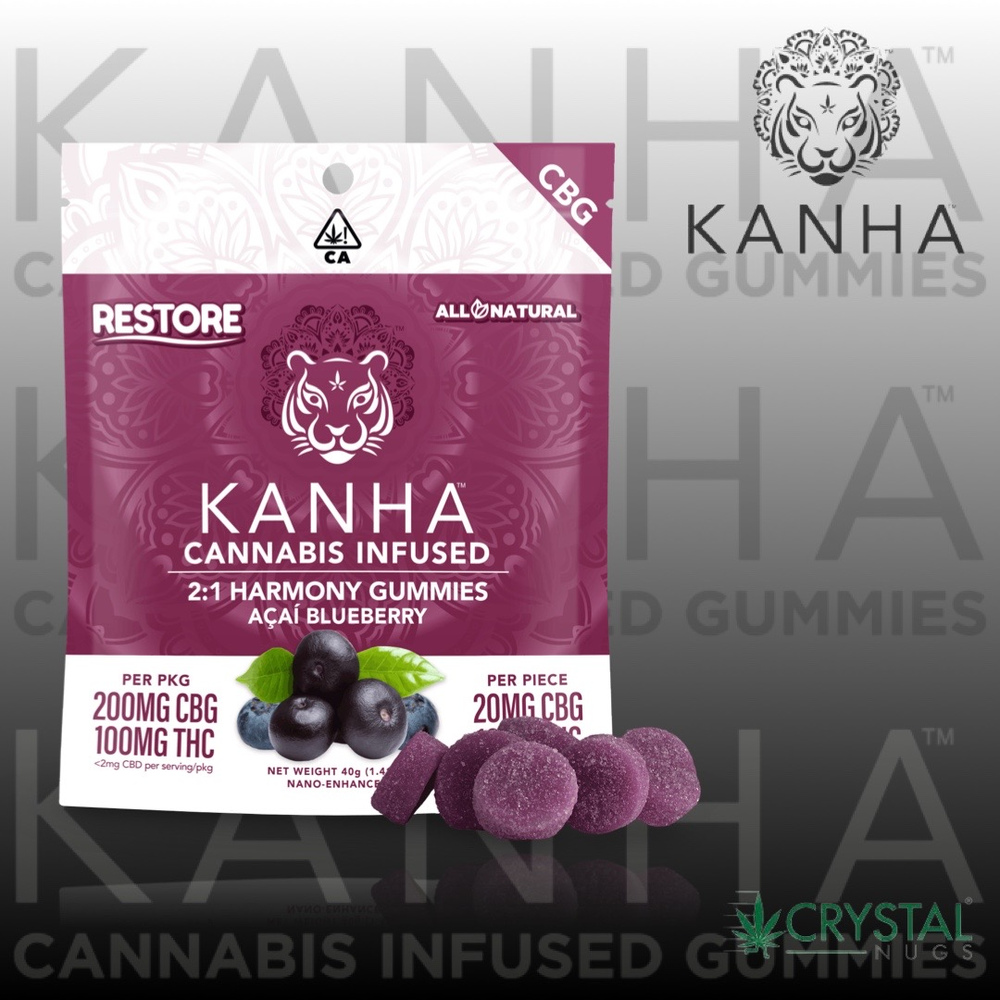 Harmony Restore 2:1 Acai Blueberry [10pk] (200mg CBG /100mg THC)