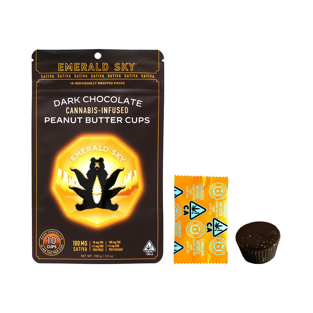 Peanut Butter Cups Dark Chocolate | 10pk/10mg - 100mg | Sativa Peanut Butter Cups Dark Chocolate | 10pk/10mg - 100mg | Sativa