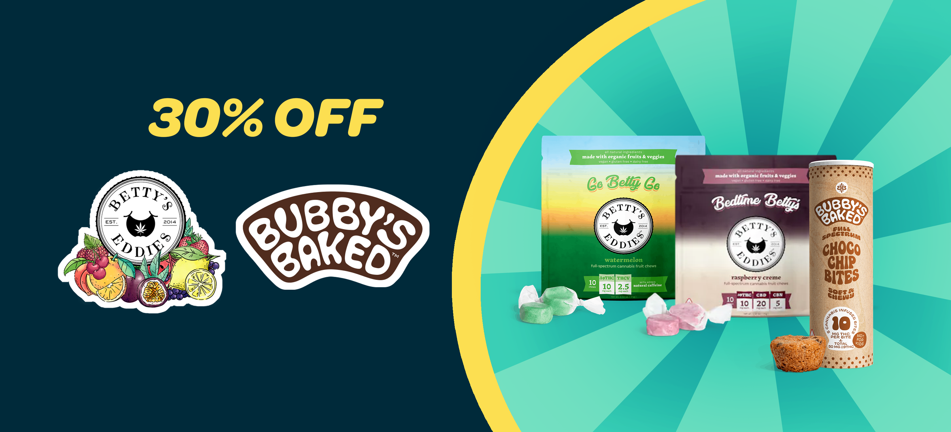 30% off Betty's Eddies and Bubbys Baked special