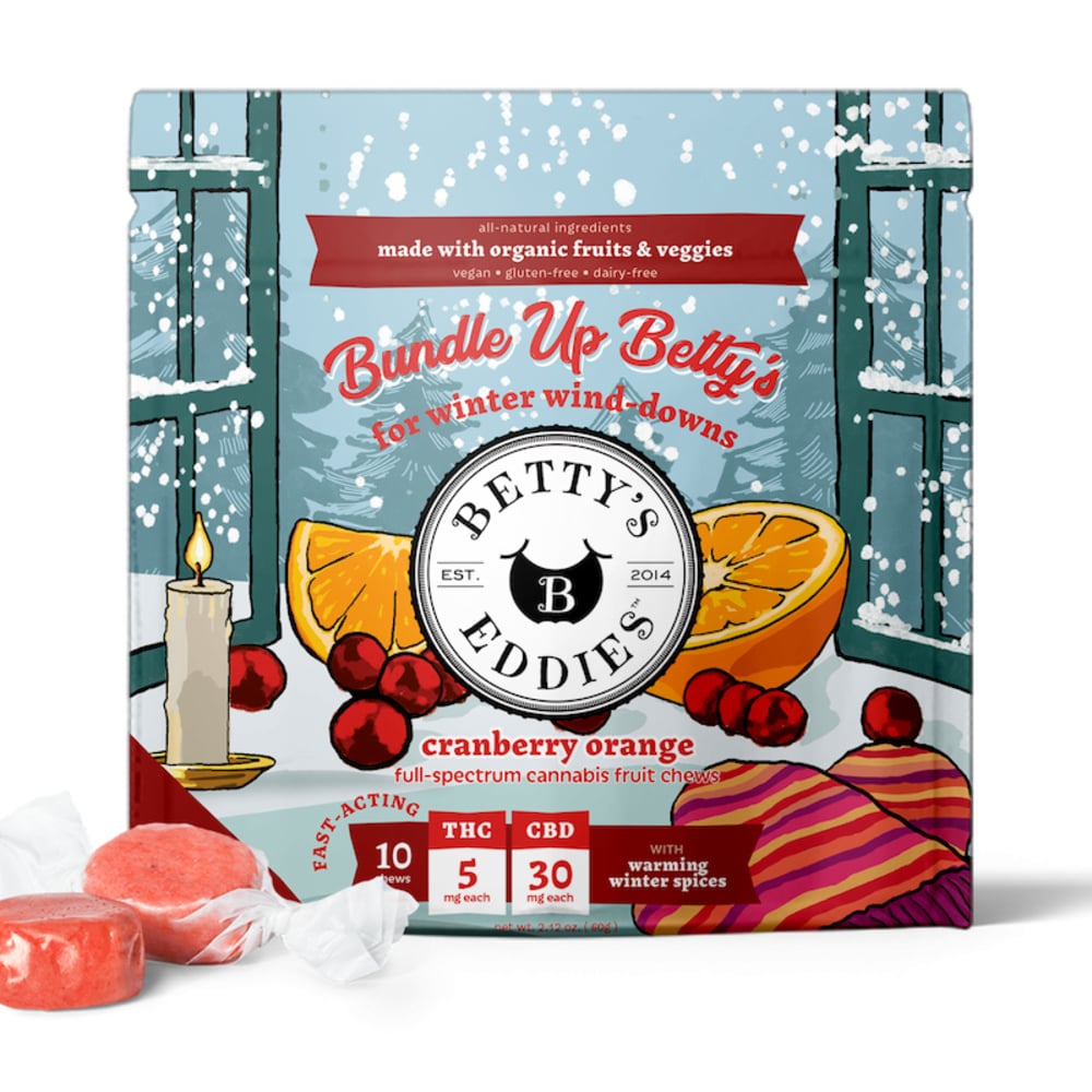 Betty's Eddies - Cranberry Orange "Bundle Up" 1:6 Chews (50mg 10pk)