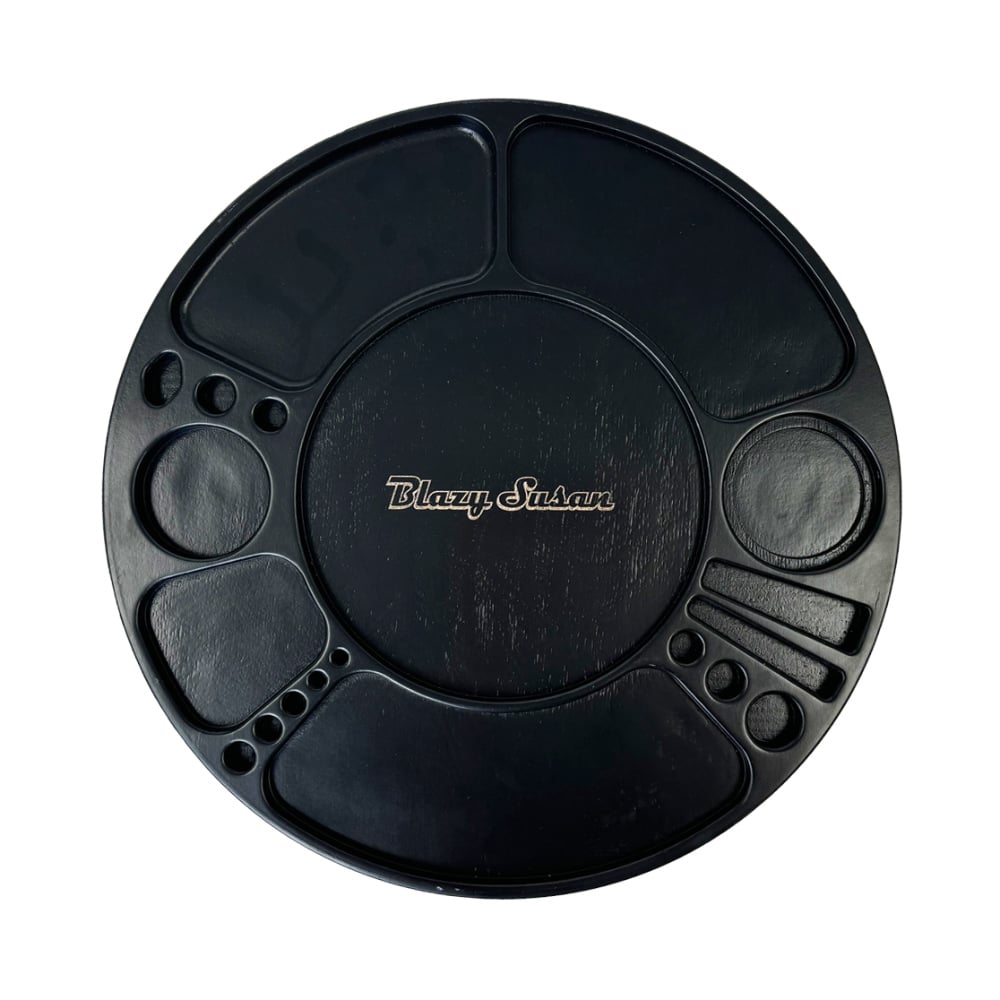 Blazy Susan Black Spinning Rolling Tray