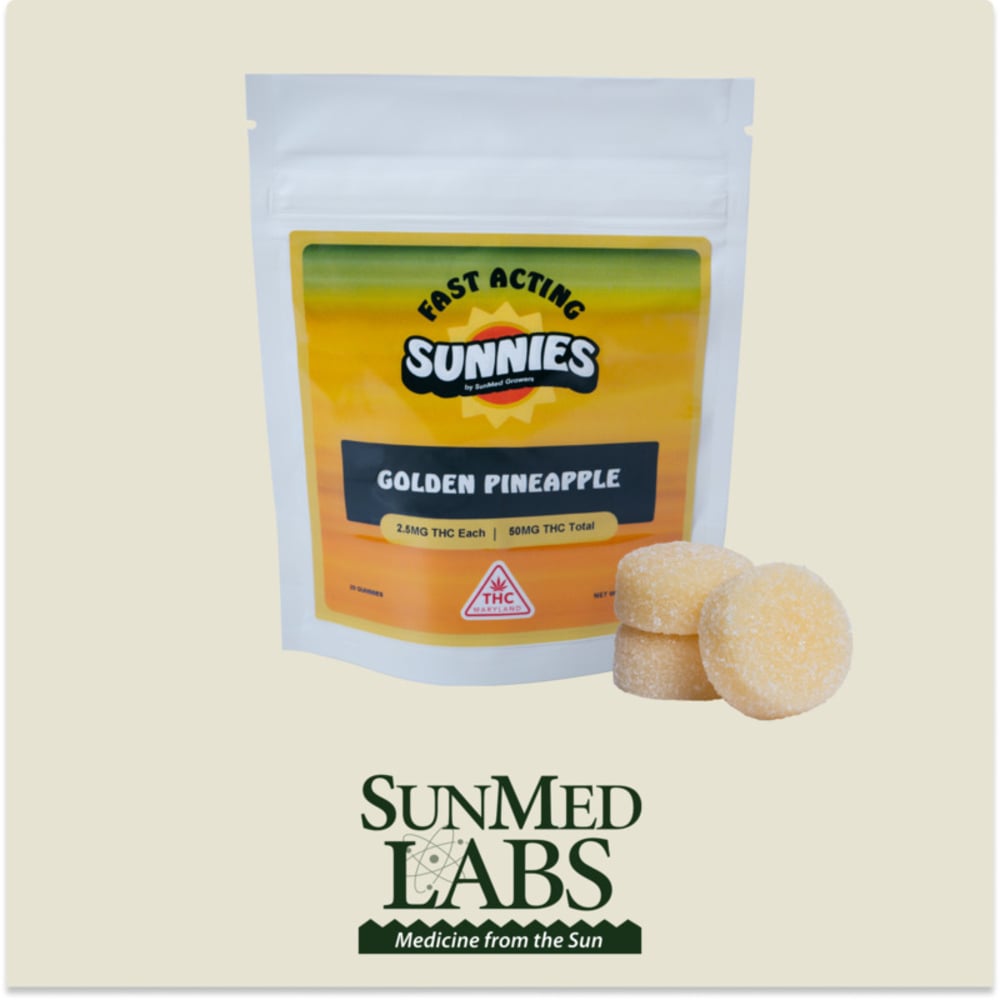 Golden Pineapple Live Resin -Pineapple Gummies [10pk](100mg)