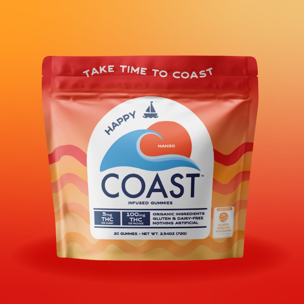 Coast - Mango Organic Gummies (100mg 20pk)
