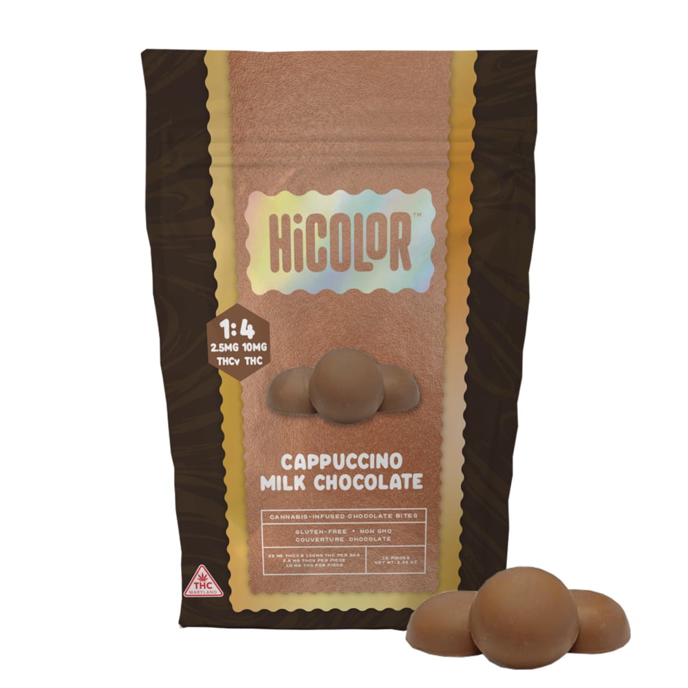 4:1 Cappuccino Milk Chocolate Bites [10pk] (100mg THC/25mg THCV)