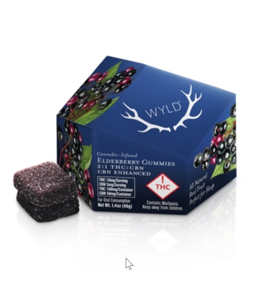 Elderberry 2:1 CBN + Indica Enhanced Gummies | 100mg THC:50mg CBN
