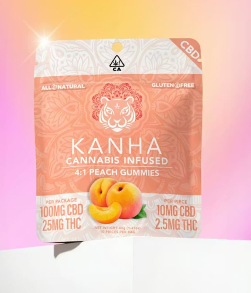 4:1 Peach [10pk] (100mg CBD/25mg THC)