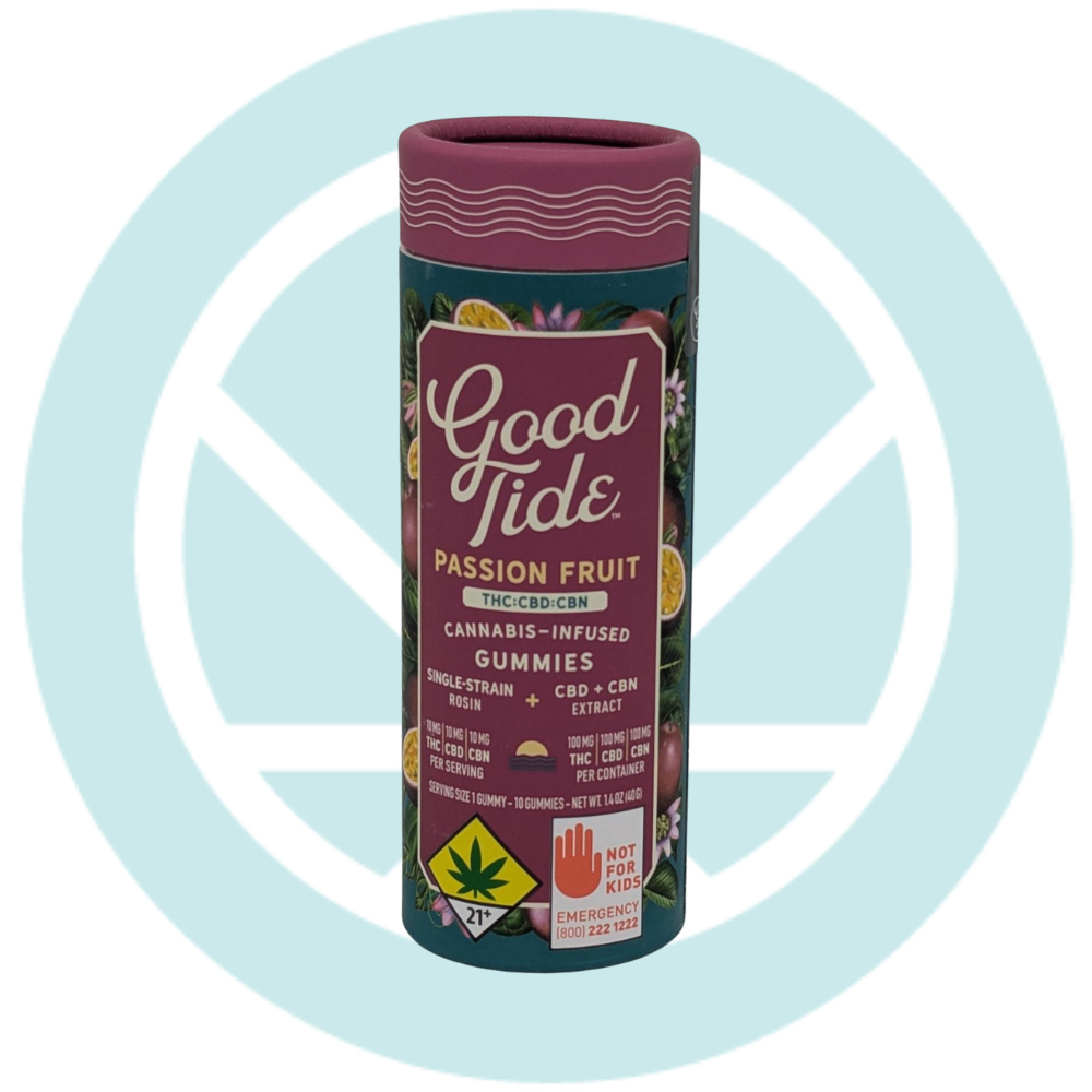 Passionfruit 1:1:1 CBD + CBN Single-Strain Rosin Gummies | Sleep | 100mg
