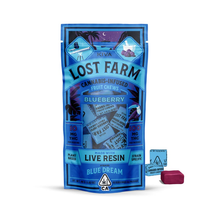 10mg Lost Farm 'Blue Dream x Blueberry' Live Resin Chews 100mg total