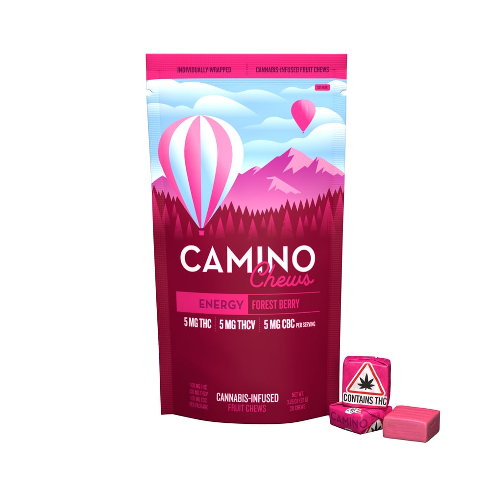 KIVA Camino - Forest Berry Chews (100mg THC 100mg THCV 100mg CBC 20pk)